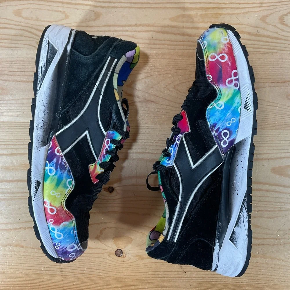 Diadora Sarath Ton x Be Seen Autism Awareness Shoes N9002 Men’s Size 8 Black